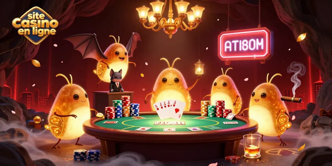 Fonctionnalités captivantes du site casino en ligne animées par des lucioles dans un casino extravagant.