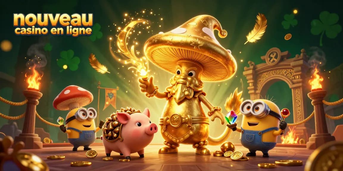 Découvrez le nouveau casino en ligne avec des illustrations de magie et de trésors scintillants.