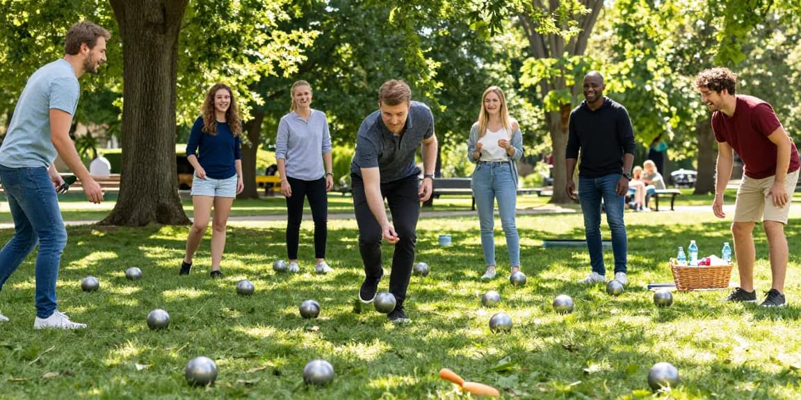 Permainan petanque di fopikotakendari.org dengan suasana ceria di luar ruangan