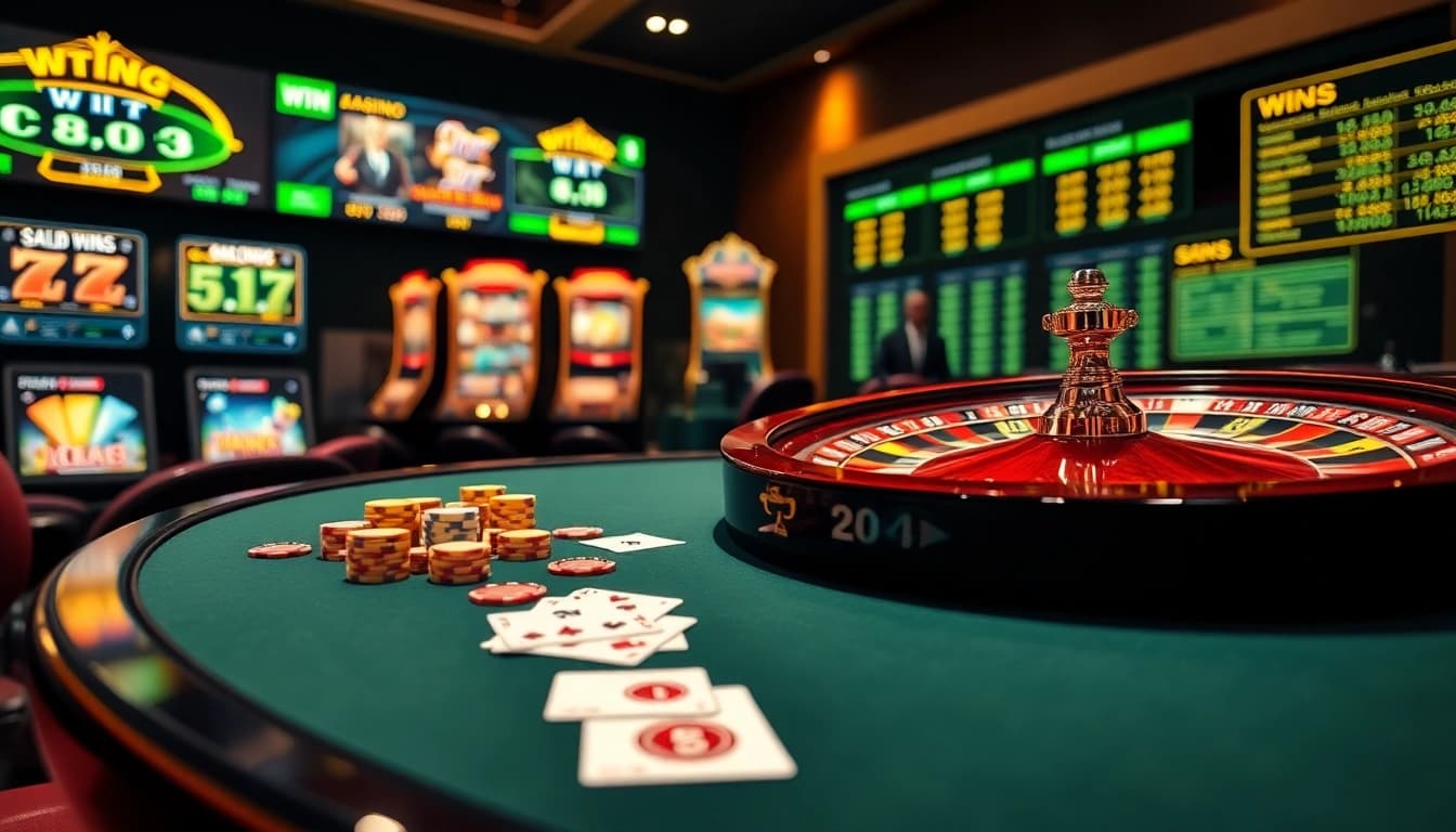 Rasakan elemen permainan kasino yang mendebarkan di jmacdonaldphoto.com dengan mesin slot berwarna-warni, chip, dan roulette.