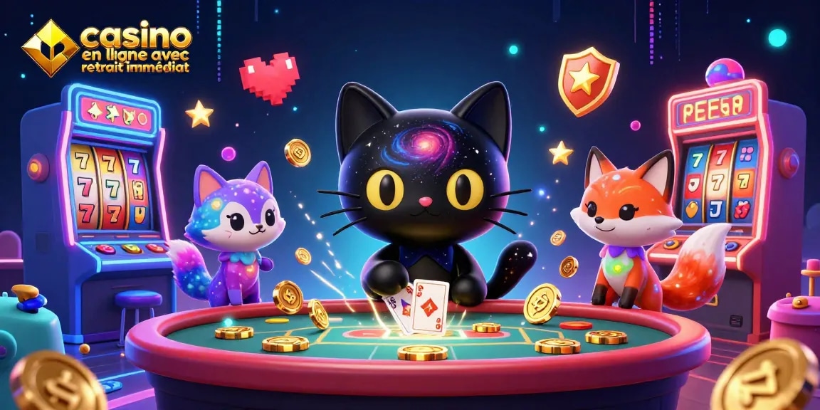 Jouer au casino en ligne avec retrait immédiat et gagner des jetons dorés à un jeu captivant.