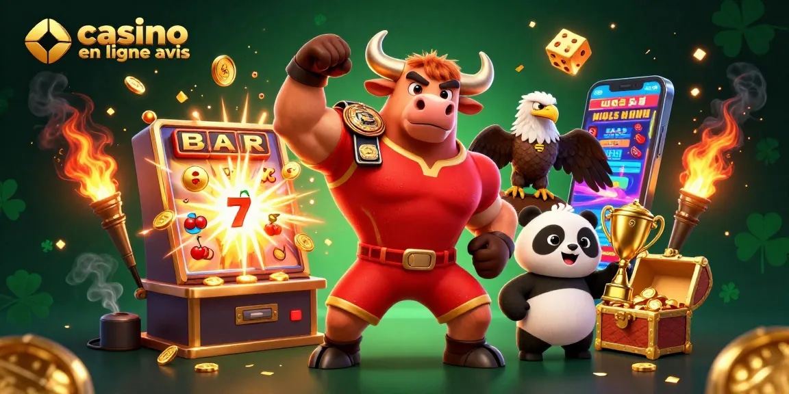 Revivez l'excitation des jeux grâce à ce casino en ligne avis, avec un bison, un aigle et un panda gagnant au jackpot.