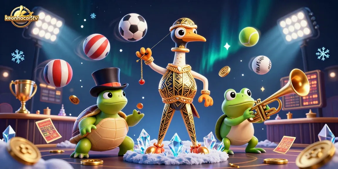 Bet on your winning strategies with keonhacai5tv at this action-packed 3D casino illustration.