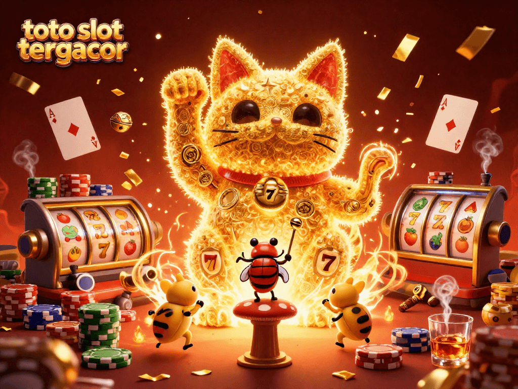Experience thrilling wins with toto slot tergacor, where luck meets excitement in this vibrant casino illustration.