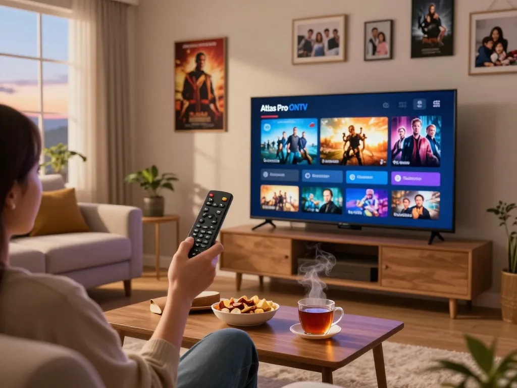 Profiter de l'expérience de streaming d'Atlas Pro ONTV dans un cadre domestique confortable.