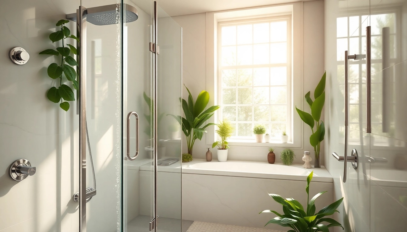Experience elegant showers Australia with stunning glass doors and sleek design in a luxury bathroom.