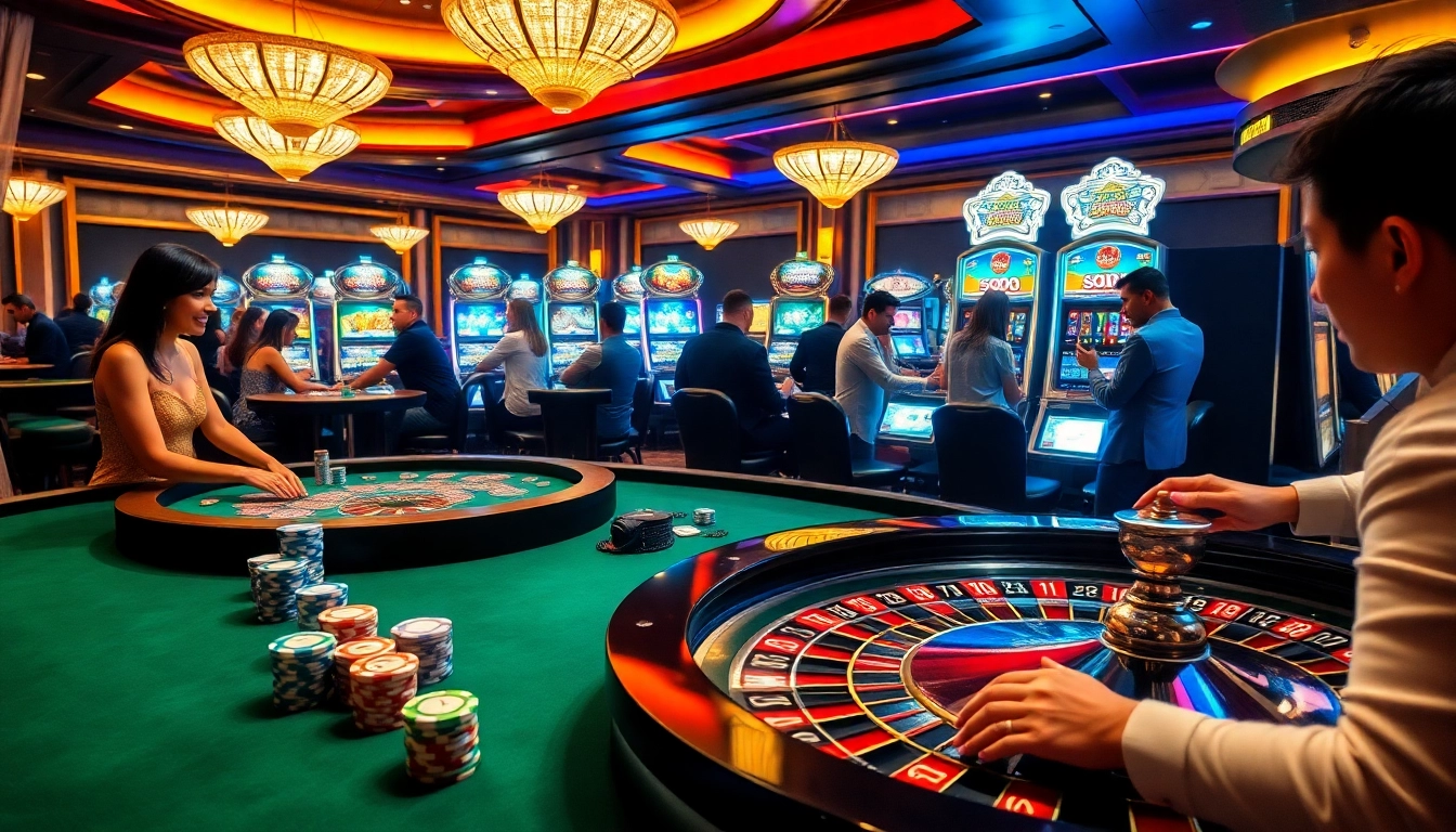 SODO Casino players winning big at poker tables in an elegant casino atmosphere