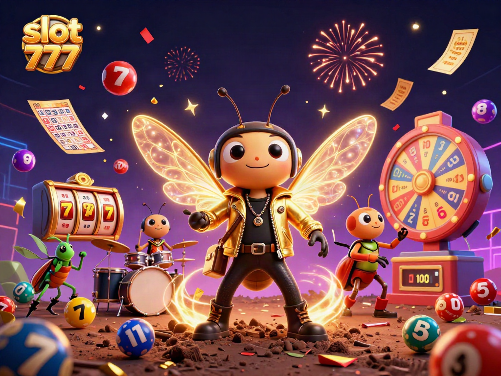 Mainkan slot 777 dengan peluang tinggi dan jackpot besar dalam ilustrasi kasino yang meriah.
