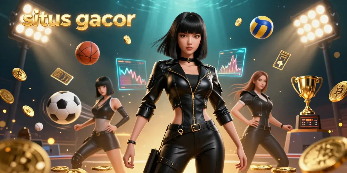Engage with situs gacor for thrilling wins in this vibrant, action-packed 3D casino illustration.