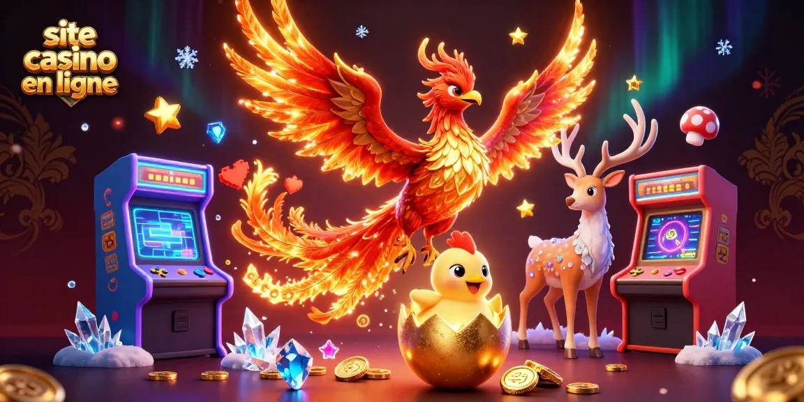 Découvrez le site casino en ligne avec un phoenix flamboyant et une ambiance lumineuse.