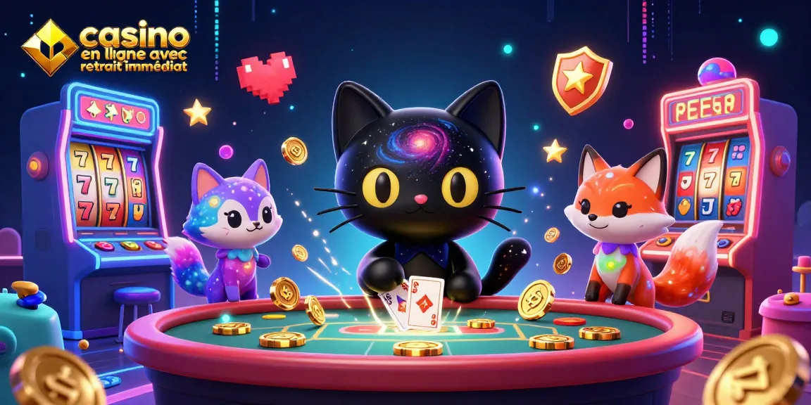 Jouer au casino en ligne avec retrait immédiat et gagner des jetons dorés à un jeu captivant.