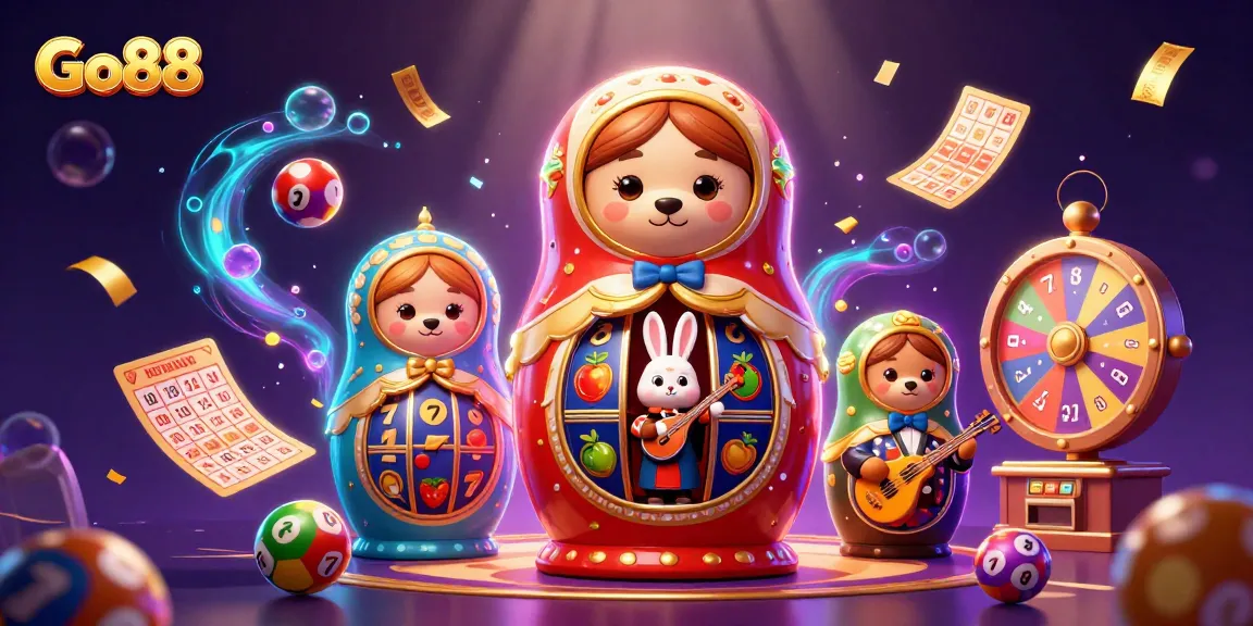 Engage with Go88's immersive gaming experience illustrated through a vibrant 3D casino scene.