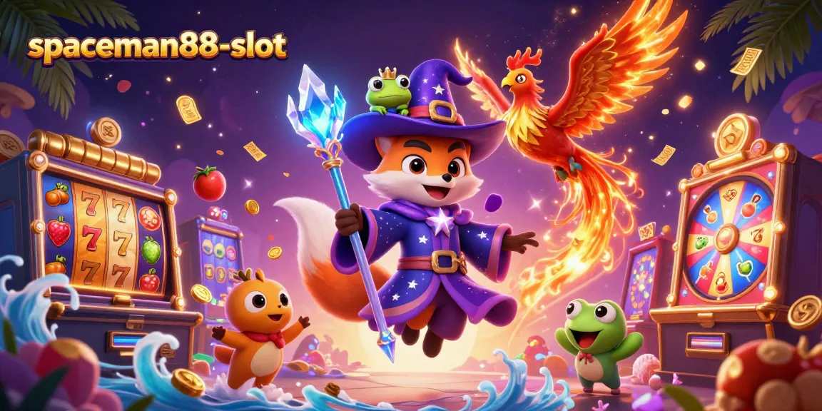 Experience the thrill of spaceman88-slot with a wizard fox, phoenix, and dynamic gaming elements.