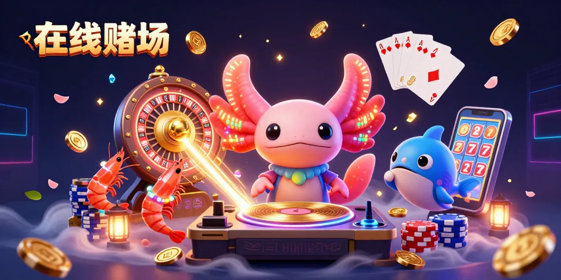 在线赌场吸引玩家的奇幻场景，神秘的DJ和快乐的海洋生物伴随盛大活动。