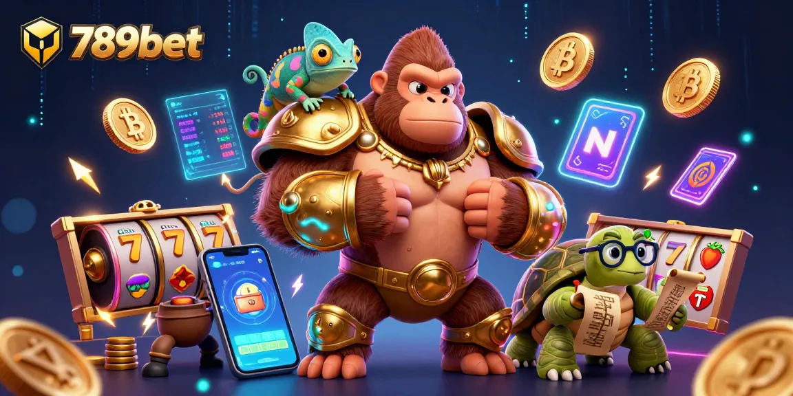 Experience thrilling wins with 789bet in this vibrant 3D casino illustration.