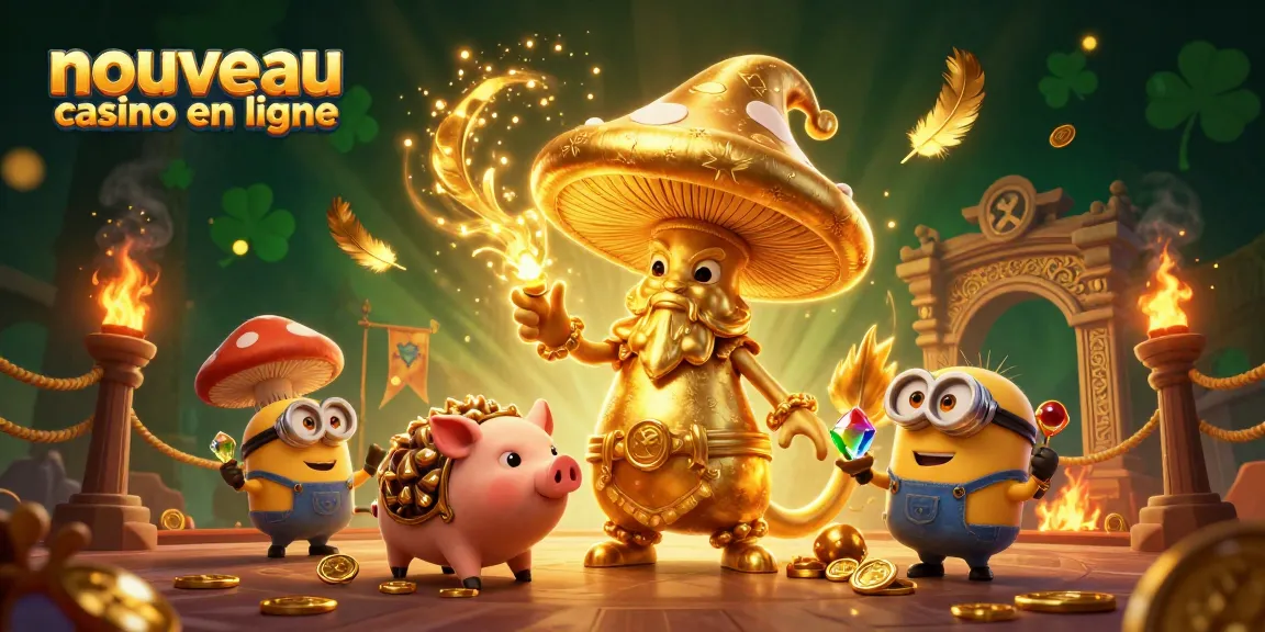 Découvrez le nouveau casino en ligne avec des illustrations de magie et de trésors scintillants.