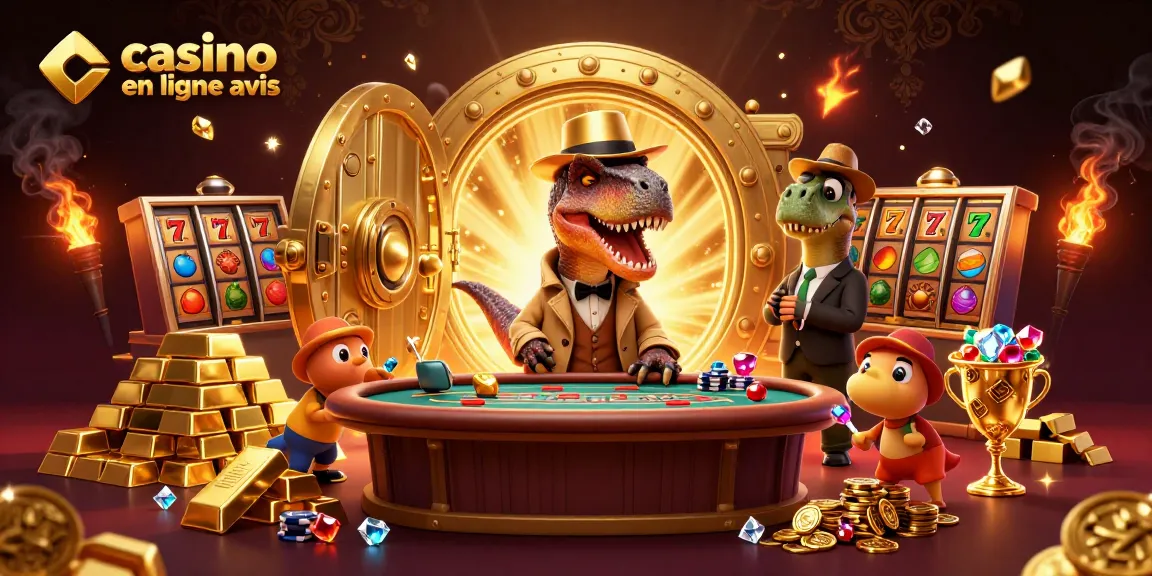 Avis sur le casino en ligne illustré avec une scène de jeu riche en détails.