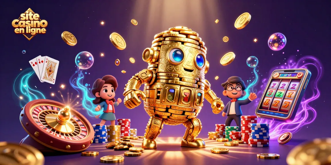 Gagnez sur un site casino en ligne avec notre illustration 3D captivante et dynamique.