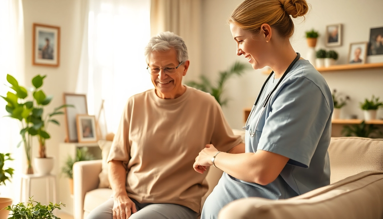 Providing compassionate in home care near me for elderly individuals in a warm setting.
