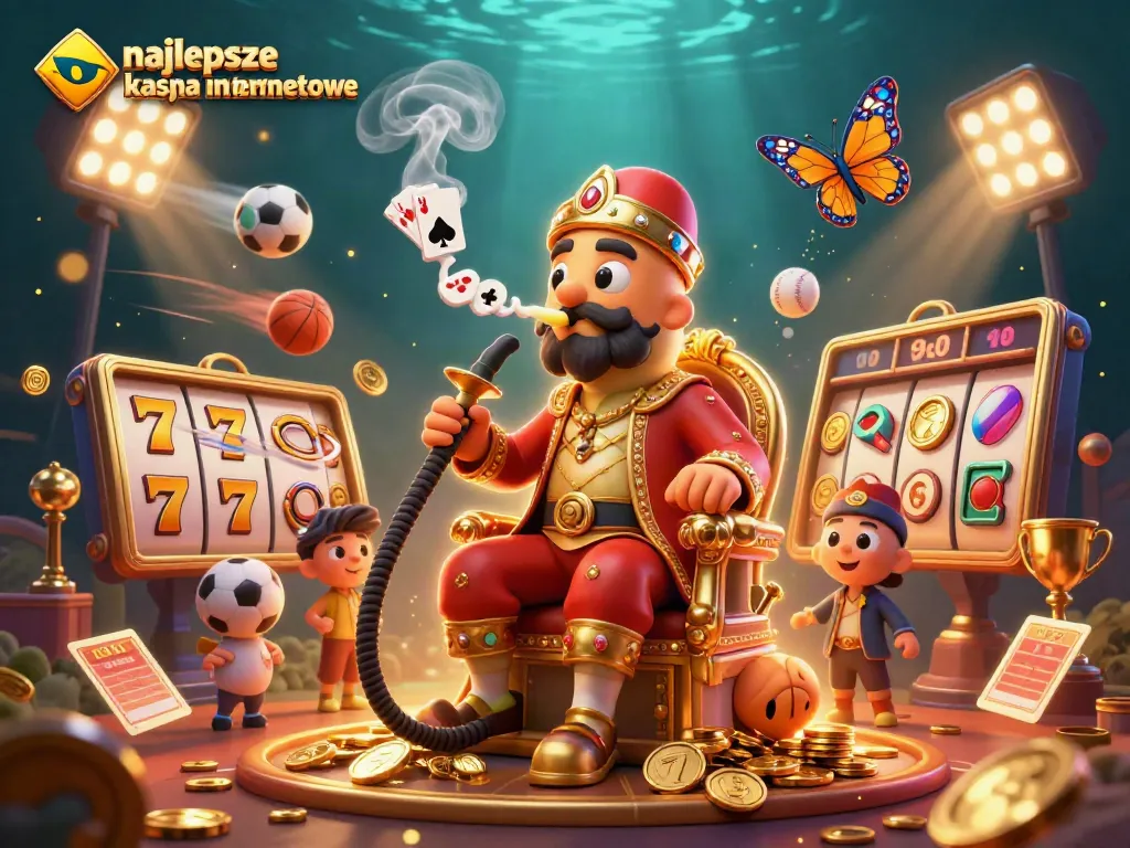 Experience the excitement of najlepsze kasyna internetowe with vibrant casino elements and characters in a rich, dynamic scene.
