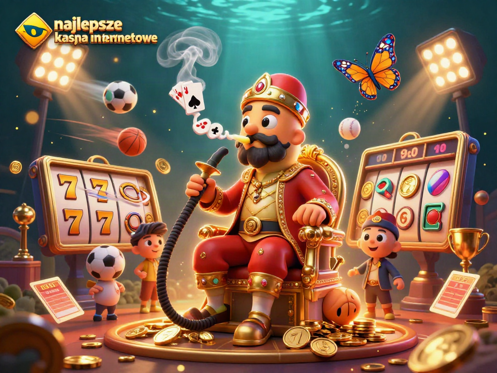 Experience the excitement of najlepsze kasyna internetowe with vibrant casino elements and characters in a rich, dynamic scene.