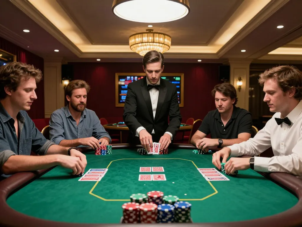 cm88 players engaging in high-stakes poker with vibrant atmosphere and strategic gameplay at a luxurious casino