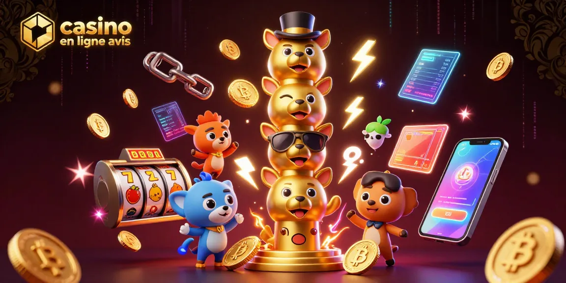 Jouer à casino en ligne avis avec un totem doré animé au centre, entouré de pièces de crypto