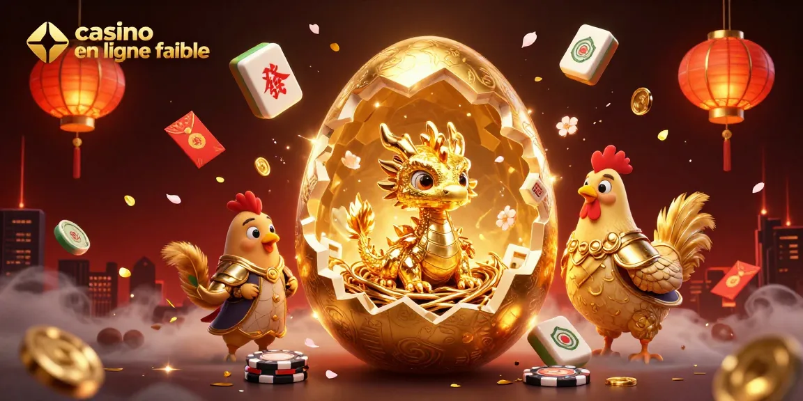Découvrez les éléments captivants d'un casino en ligne fiable avec un dragon doré sur des jetons de poker.