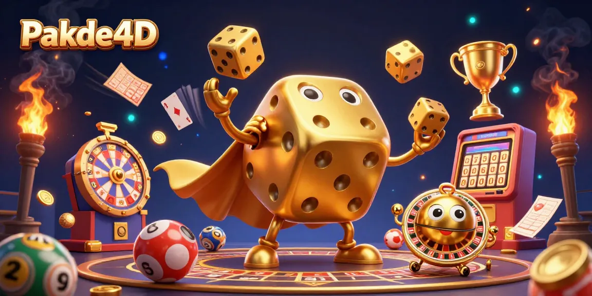 Pakde4D unleashes the excitement of a lottery experience with lively golden characters and dynamic game elements.