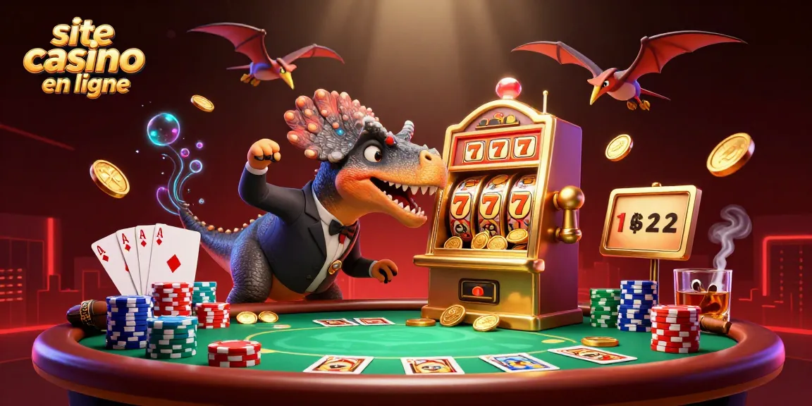 Gagnez des pièces d'or avec le site casino en ligne et un dinosaure joueur pourtant fou !
