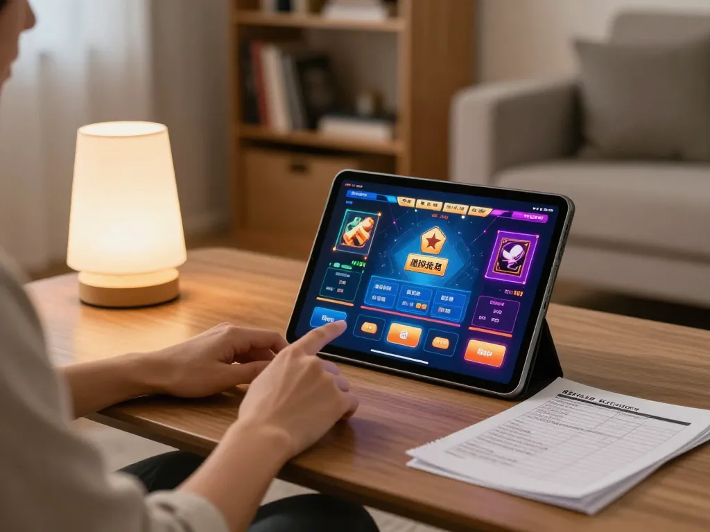 Engaging with casino non aams europei through a tablet in a cozy home setting