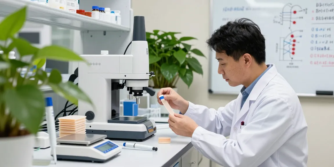 BPC 157 TB 500 Blend preparation at a modern lab, showcasing precision compounds.