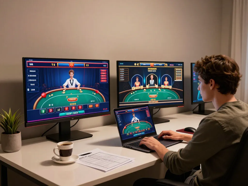 Engaging gaming scene with a person playing on Nhà cái DABET's online platform, showcasing strategic gameplay.