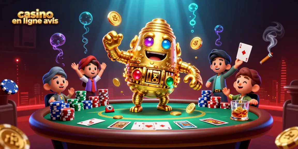 Découvrez un spectacle de casino en ligne avis avec un golem ancien en or et des éléments de poker.