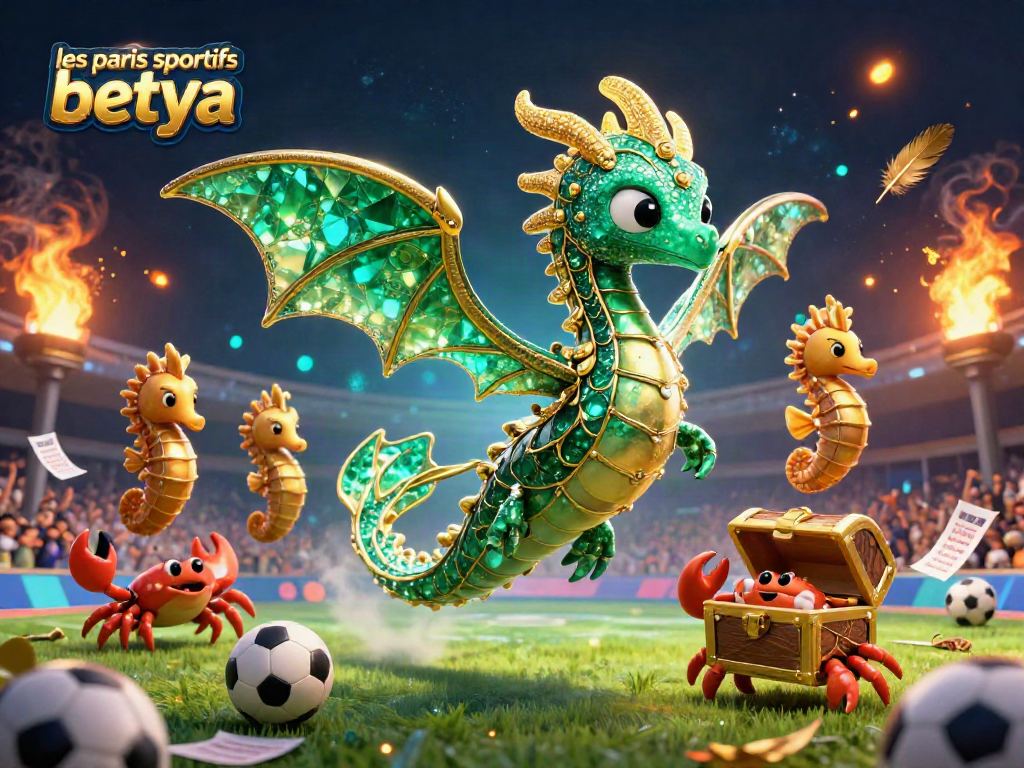 Engage in les paris sportifs betya with a dynamic scene featuring sports betting elements and magical visuals.