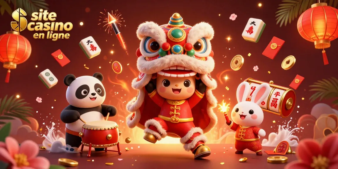 Profitez d'une animation de lion avec un costume, représentant un site casino en ligne dynamique et festif.