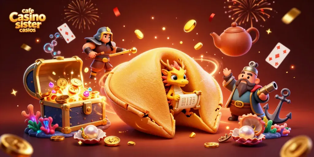 Experience the thrill at cafe casino sister casinos with festive charm and dynamic gaming characters.