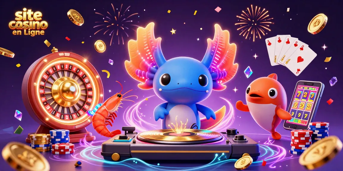 Gagnez sur le site casino en ligne avec un DJ axolotl et des crevettes dansantes