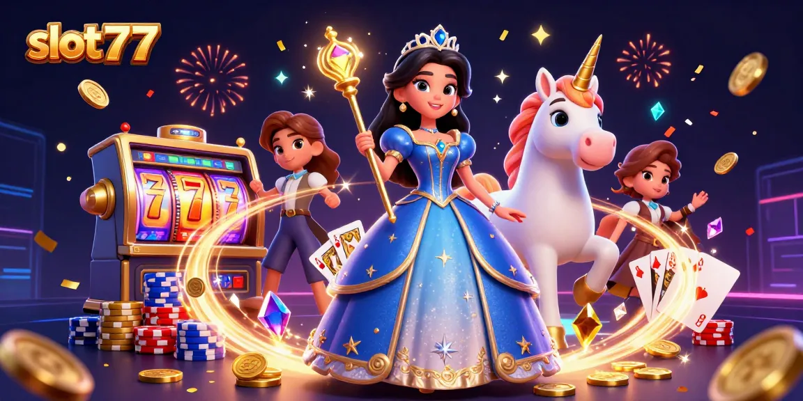 Spin lucky slot777 reels for jackpots with vibrant casino elements and enchanting characters.