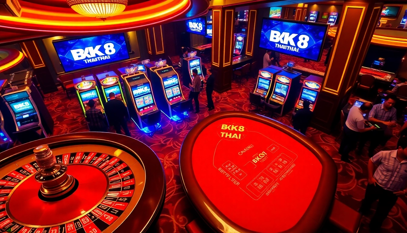 Engage in thrilling games at bk8thai ทางเข้า with vibrant casino visuals and exciting slots.
