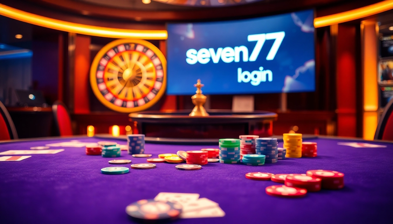 Experience the excitement at seven77 login with vibrant casino games and sleek betting tables.