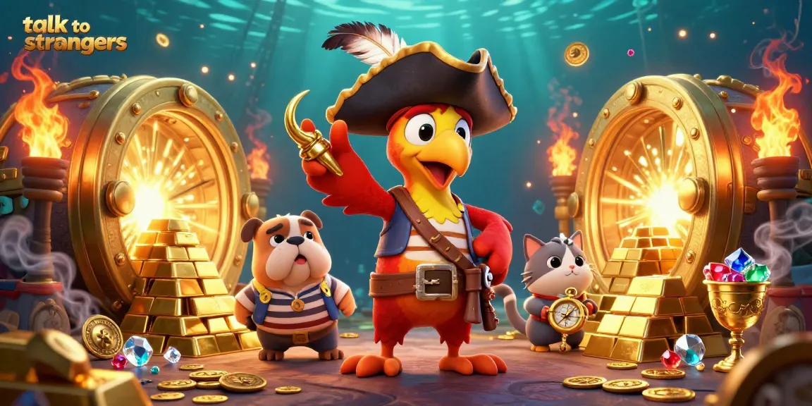 Talk to strangers through exciting video chat adventures with real verified pirates and treasures.