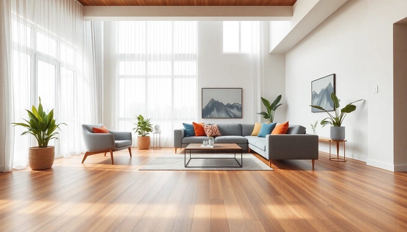 Enhance your space with lvp flooring in a modern living room design.