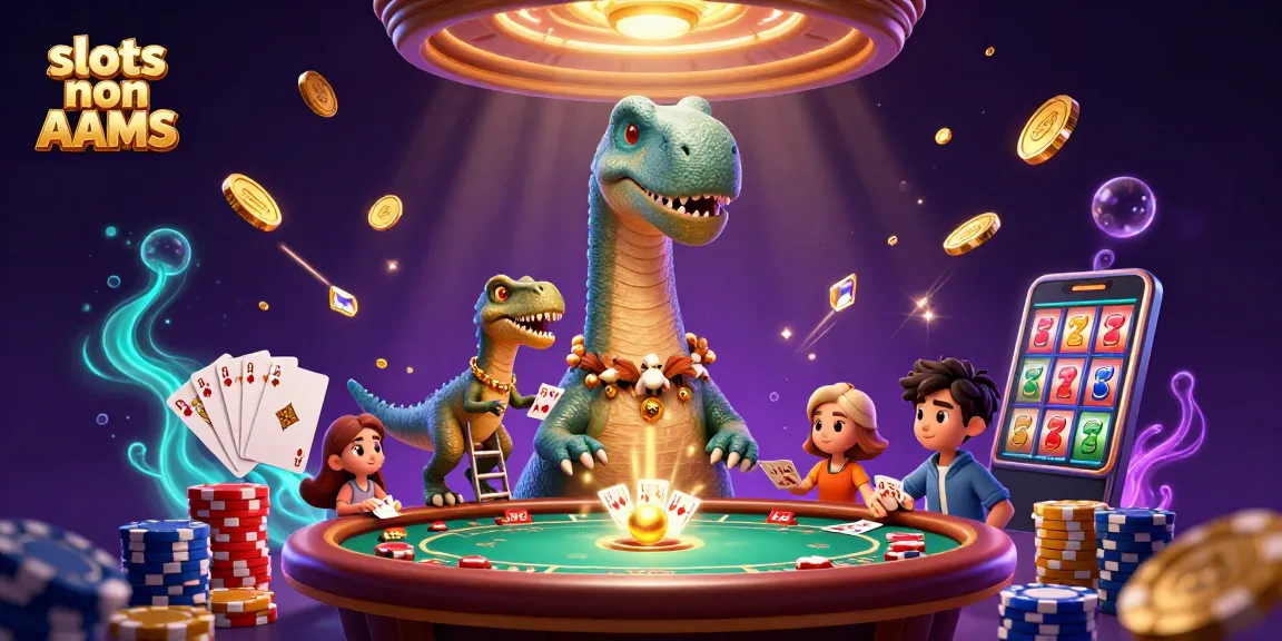 Giocando alle slot non AAMS con un dinosauro e un raptor nel casinò.