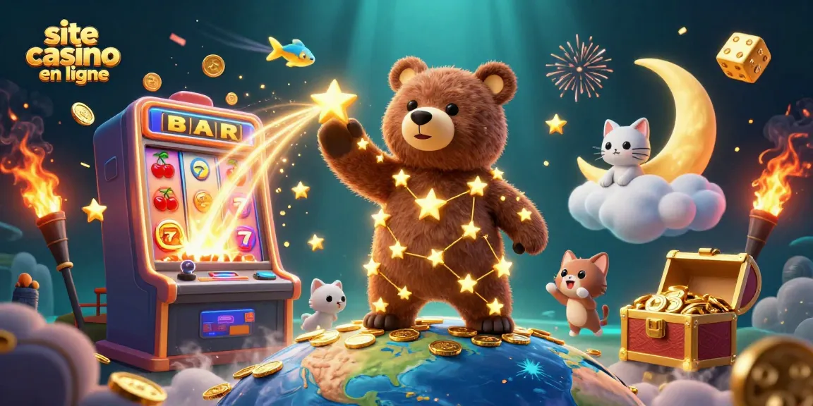 Gagnez au site casino en ligne avec une machine à sous remplie de pièces d'or et des personnages dynamiques.