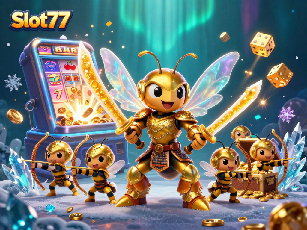 Menangkan jackpot Slot77 dengan ratusan koin berkilauan dan karakter menarik dalam aksi!