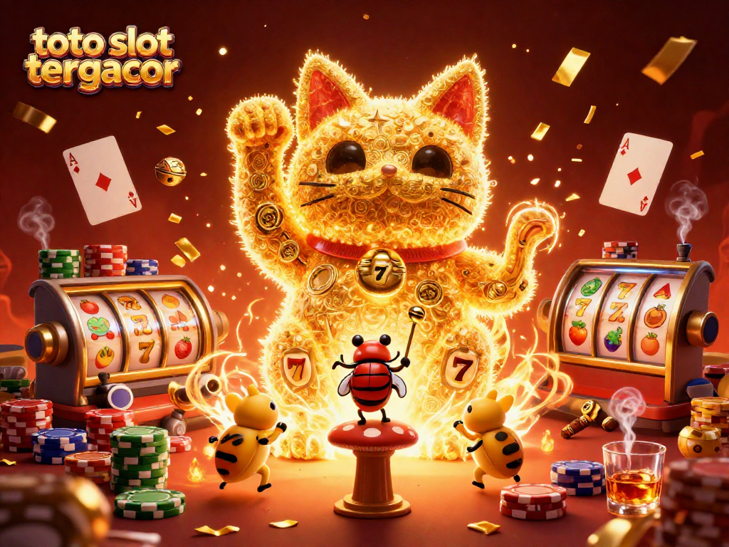 Experience thrilling wins with toto slot tergacor, where luck meets excitement in this vibrant casino illustration.