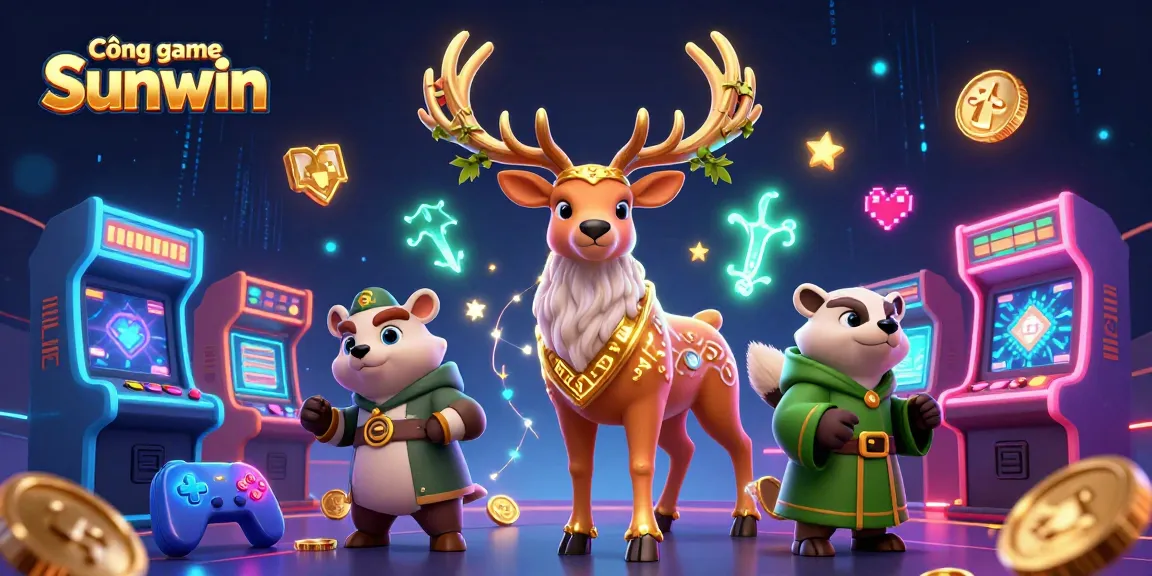 Cổng game Sunwin offers an immersive gaming experience with Celtic and fantasy elements in a vibrant casino scene.