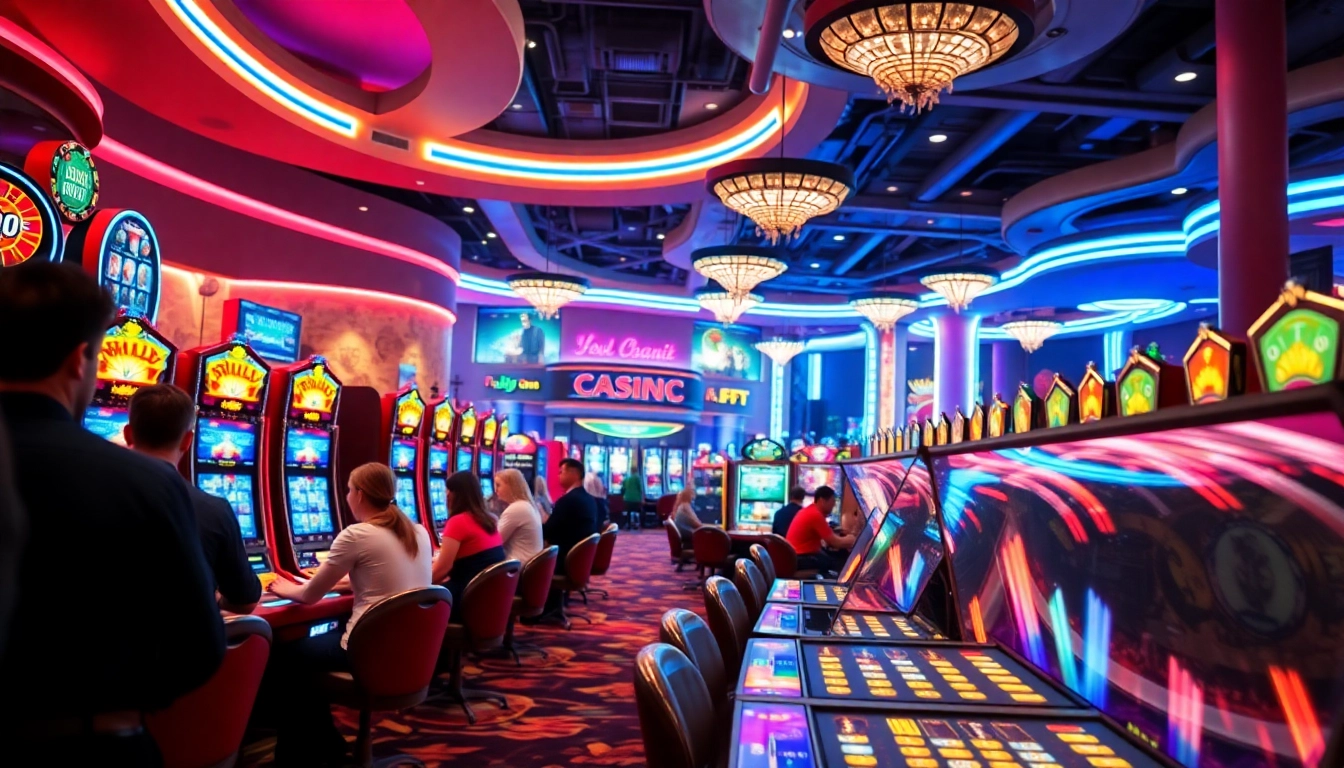 Erleben Sie den casino bonus ohne einzahlung neu in einem lebhaften Casino mit strahlenden Lichtern und spannenden Spielen.