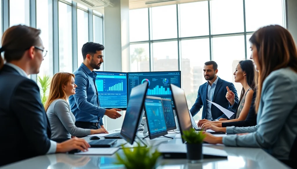 Tampa Business IT Partner team collaborating in a professional office environment, showcasing high-tech solutions.